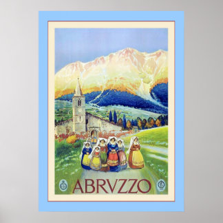 Poster Abruzzo ~ Voyage Vintage en Italie