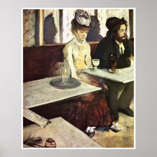 Poster Absinthe, 1876 - Edgar Degas (Devant)