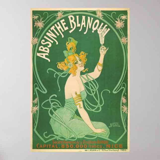 Poster Absinthe Blanqui (Devant)