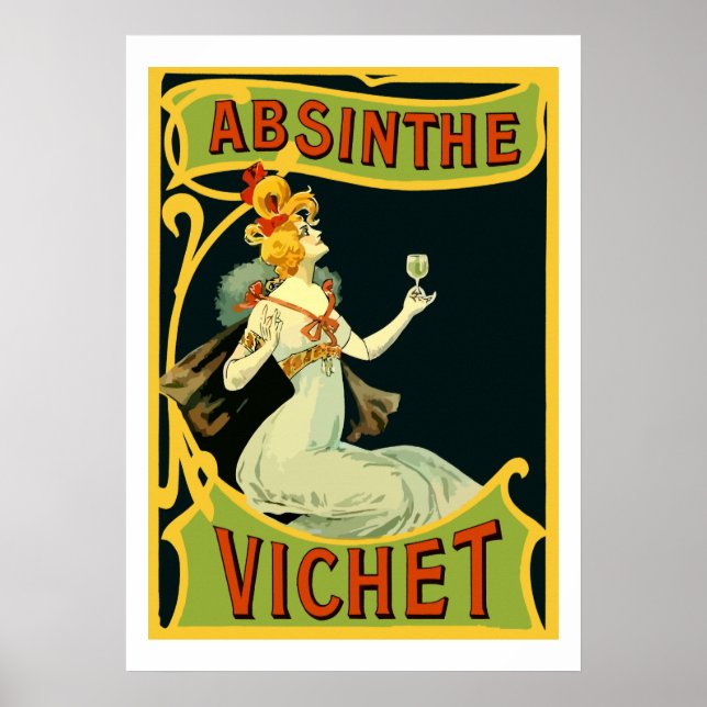 Poster Absinthe Vichet, Art nouveau moderne (Devant)