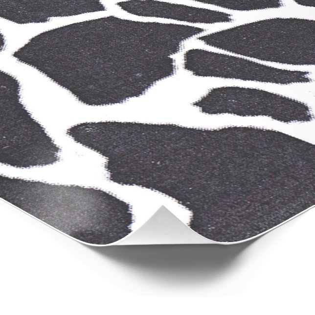 Poster Abstract Animal Art Black White Cow Print (Coin)