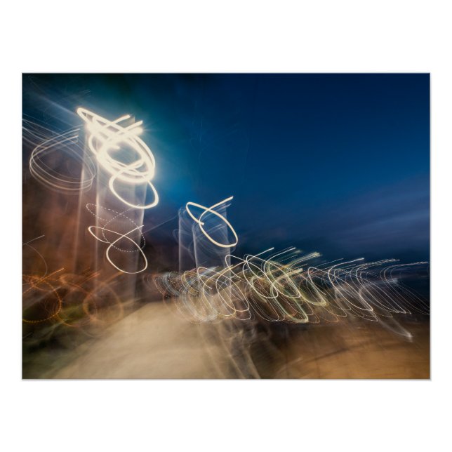 Poster Abstract Intentional Camera Movement Night Light T (Devant)