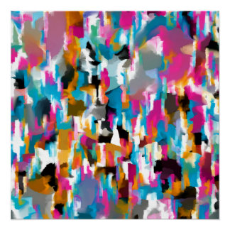 Poster Abstract Leafy Glossy Pattern 