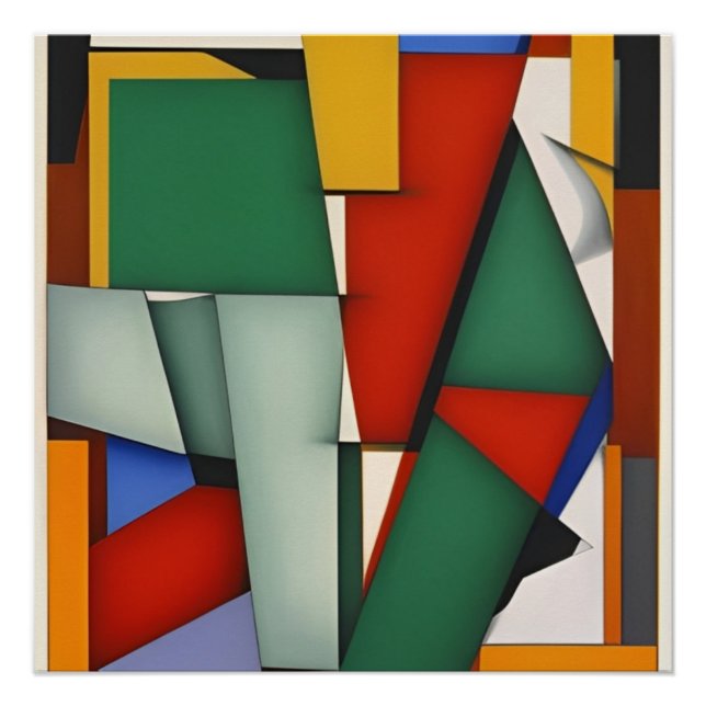 Poster Abstracto Verde (Devant)