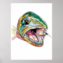 Poster Abstrait Art Trout