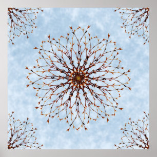 Poster Abstrait Bare Tree and Sky