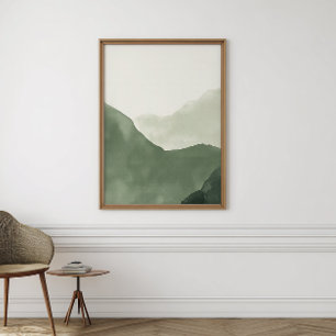 Poster Abstrait Boho Watercolor   Impression neutr