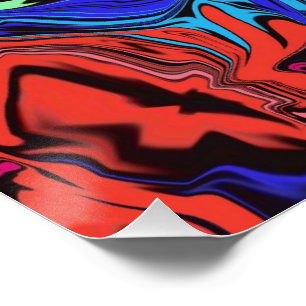 Poster Abstrait Coloré Twirly / Poussé /