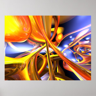 Poster Abstrait d'Amour Vibrant