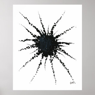 Poster Abstrait dans les formes de bande et de lettres 3