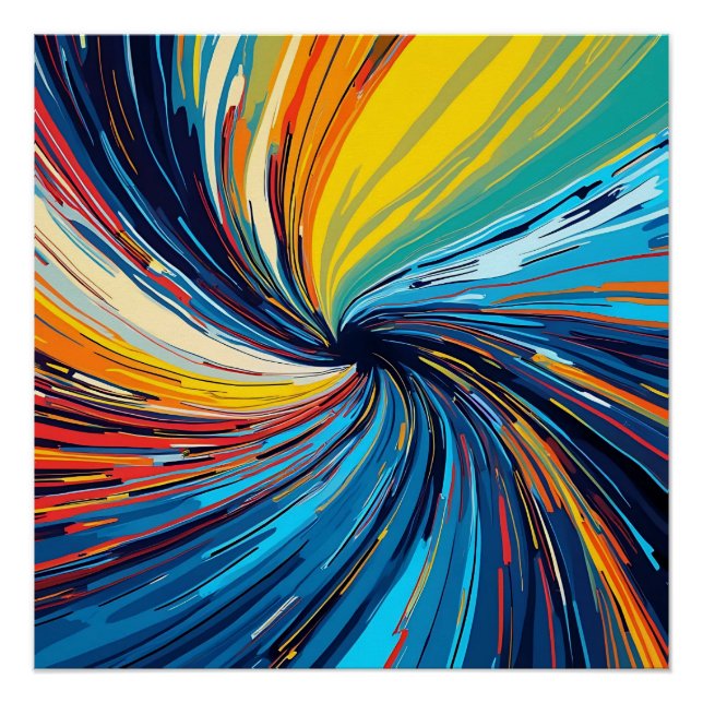 Poster Abstrait de couleur (Devant)