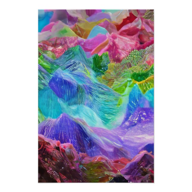 Poster Abstrait de Crystal Mountain (Devant)