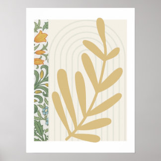 Poster Abstrait de la feuille de fougère