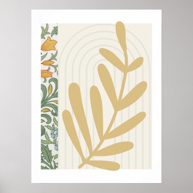 Poster Abstrait de la feuille de fougère (Devant)