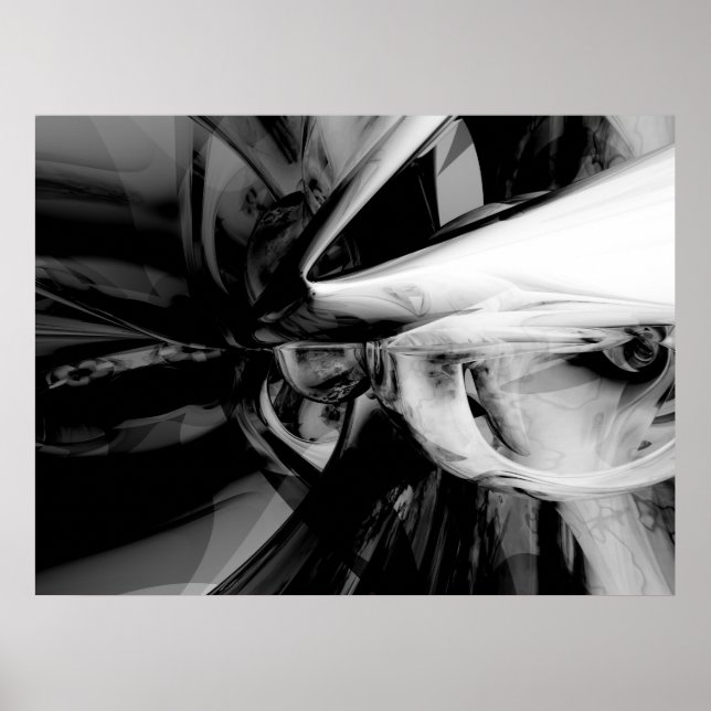 Poster Abstrait des sentiments négatifs (Devant)