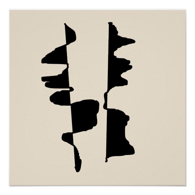 Poster "Abstrait Dual Face" (Devant)