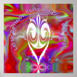 Poster Abstrait en marbre liquide coloré