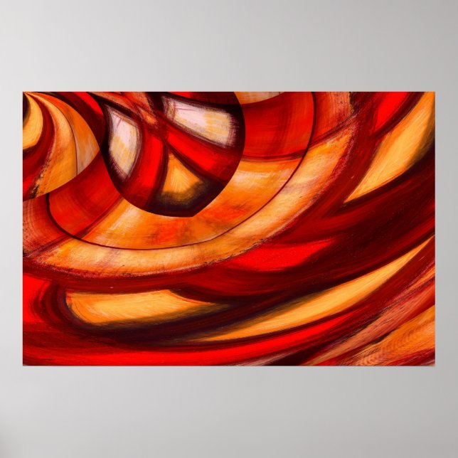 Poster Abstrait Fractal Circles Imprimer (Devant)