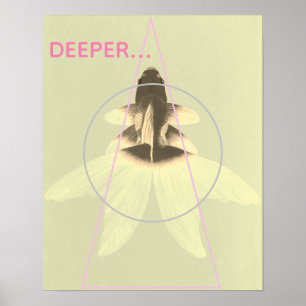 Poster Abstrait Gold Poisson Wallart