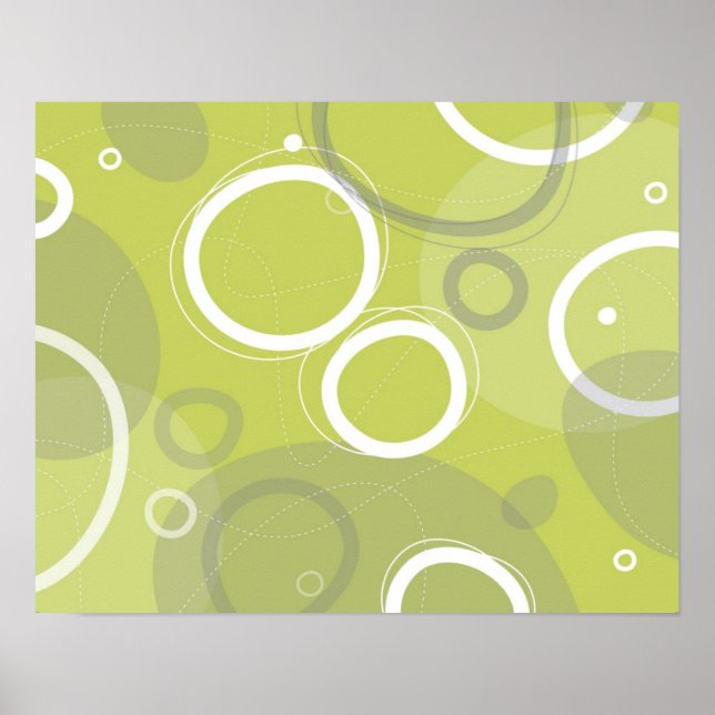 Poster Abstrait Green Martini (Devant)