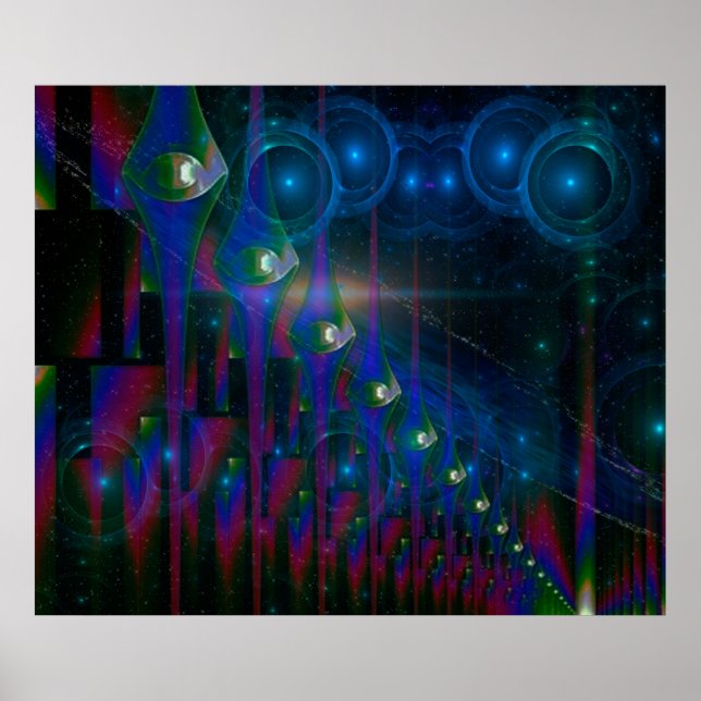 Poster Abstrait Imaginaire de la porte Sci-Fi (Devant)
