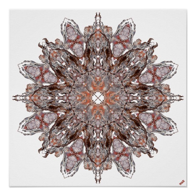 Poster Abstrait Mandala No. 3 (Devant)