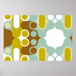 Poster abstrait muet rétro art motif de l'inde géométriqu