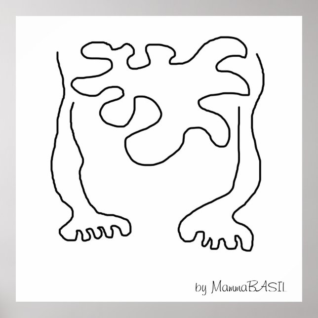 Poster Abstrait noir et blanc cool ! (Devant)