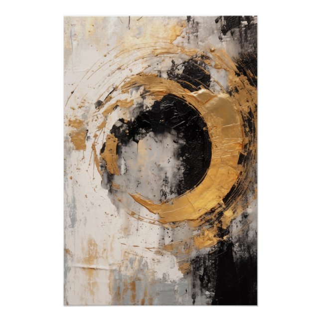 Poster Abstrait or (Devant)
