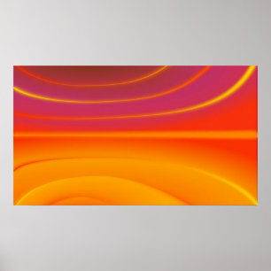 Poster Abstrait Orange Swirl
