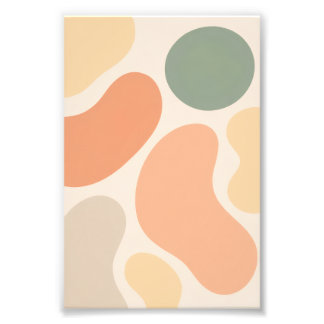 Poster Abstrait Pastel Shapes