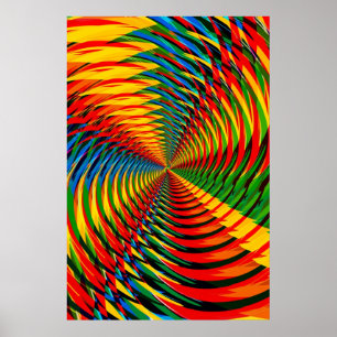Poster : Abstrait / Psychédélique Motif radial