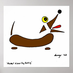 Poster Abstrait Wiener Dog