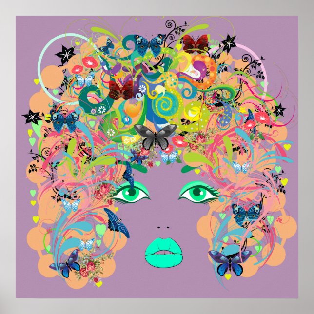 Poster Abstraite dame (Devant)