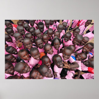 Poster accueil des enfants africains à l'affiche scolaire