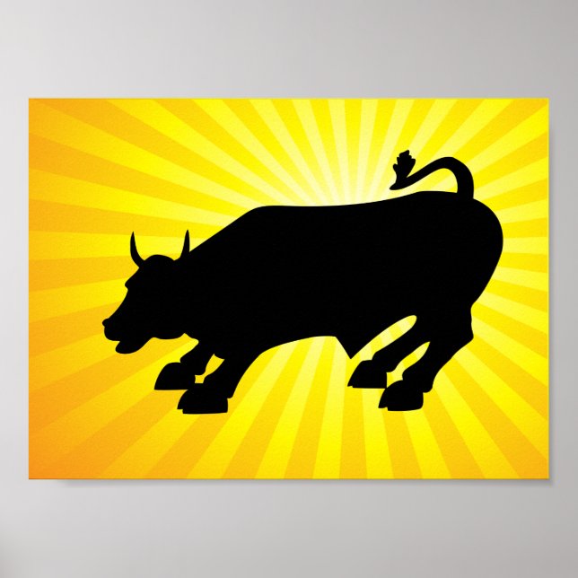 Poster Accuser Black Bull de Wall Street (Devant)