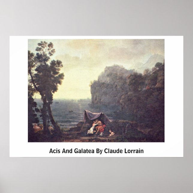 Poster Acis Et Galatea Par Claude Lorrain (Devant)