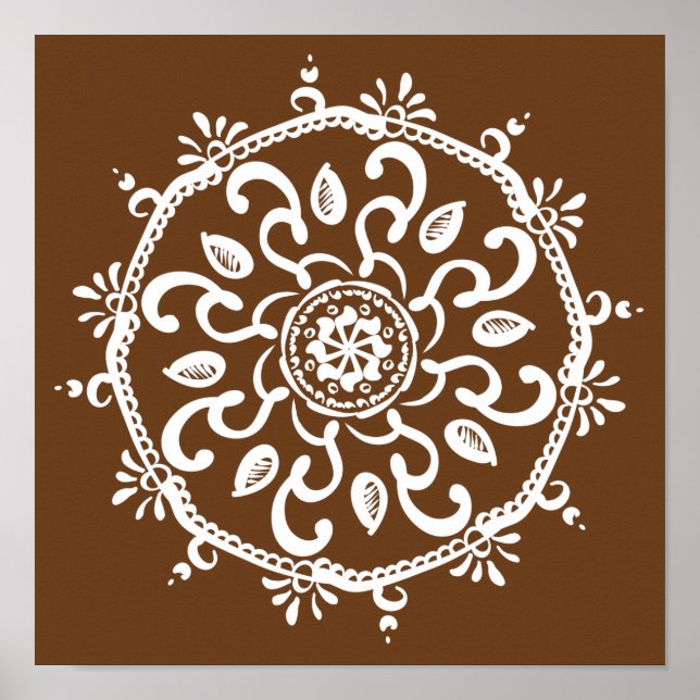 Poster Acorn Mandala (Devant)