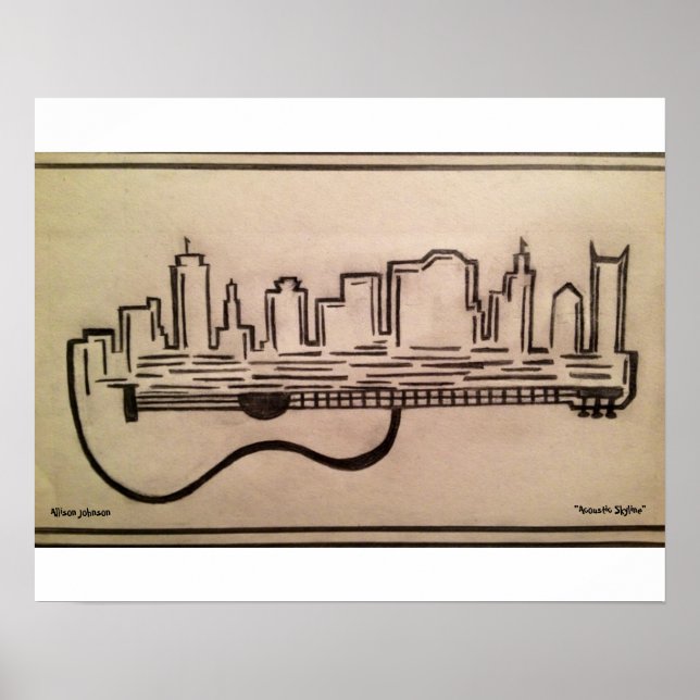 Poster "Acoustic Skyline" (16,50 po x 11,00 po) (Devant)