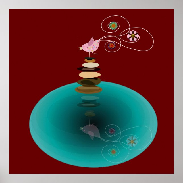 Poster Acte d'équilibrage des oiseaux (Devant)