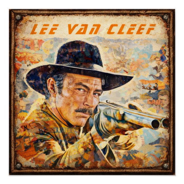 Poster Acteur de cinéma Lee Van Cleef  (Devant)