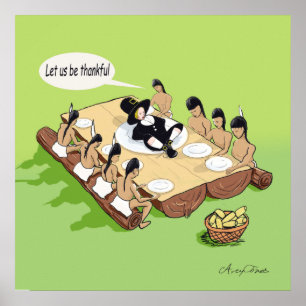 Poster Action de grâces amérindienne