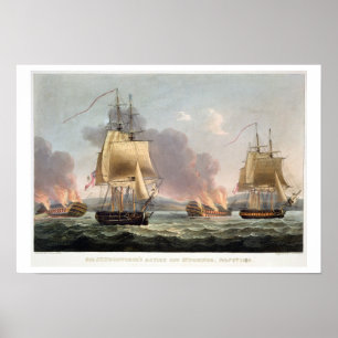 Poster Action de Sir J. T. Duckworth au large de Saint-Do