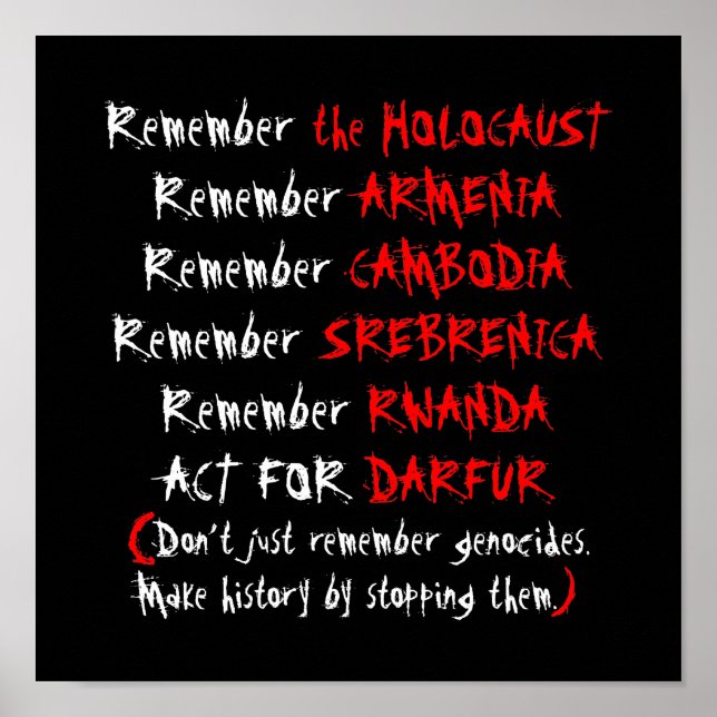 Poster Activism: Don't just remember genocides... (Devant)