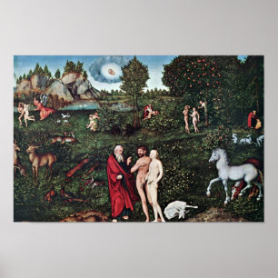Poster Adam Et Eve Dans Le Jardin D'Eden, Adam Et Eve I