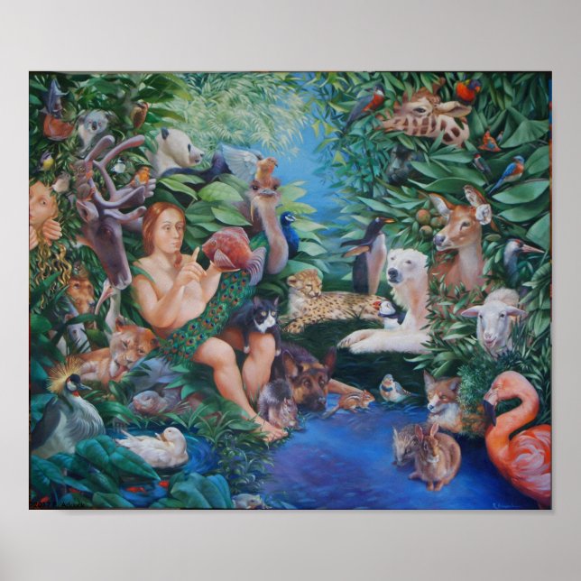 Poster Adam Naming Animaux & Apparence d'Eve Prints (Devant)