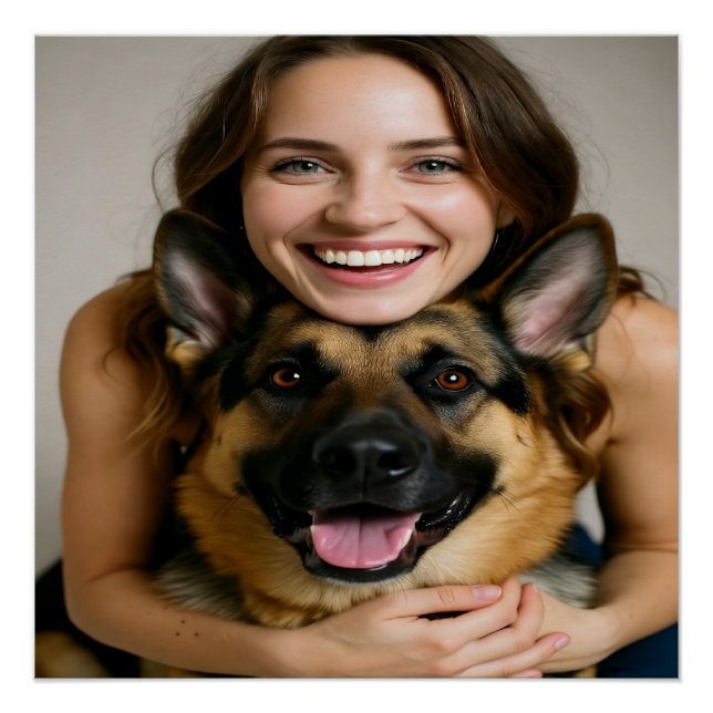 Poster Add German Shepherd Photo Personalize (Devant)