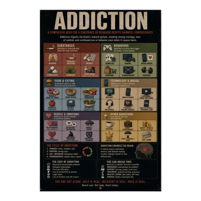 Poster Addiction's (Devant)