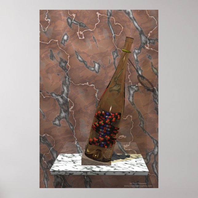 Poster ADN dans une bouteille (Devant)