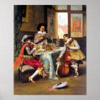 ADOLPHE LESREL-THE MUSICAL TRIO-PRINT